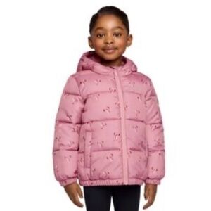 Miles The Label girls Hooded Puffer Jacket pink color Size 2T